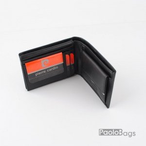 Луксозен мъжки портфейл от естествена кожа с шевове 30358