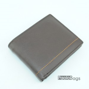 Мъжки портфейл от естествена кожа кафяв 18200