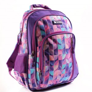 Ученическа раница евтина DR1-131 Евтина ученическа раница с джобове с цип DR1-131