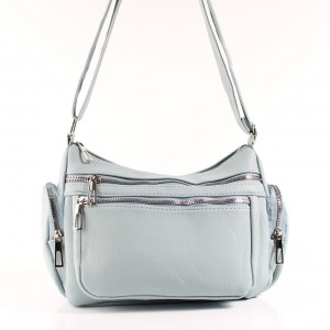 Дамска чанта за през рамо B2830 светло синя